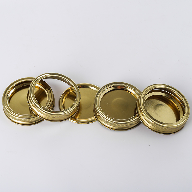 厂家批发70mm标口梅森罐马口铁盖子圆形86mm宽口分体金属铁盖跨境