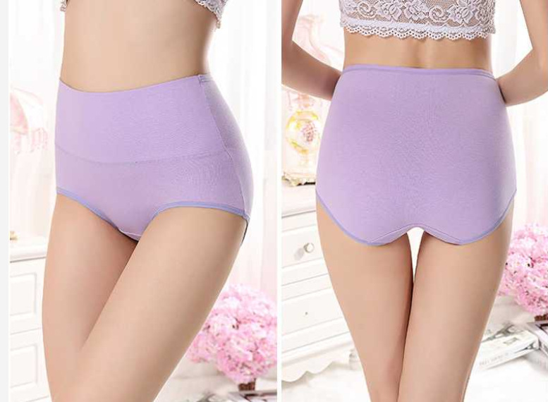 Manufacturer Direct Wholesale Women's Underpants 95 Cotton Underwear Women's Cotton Fabric Briefs High Waist Pure Color Underwear