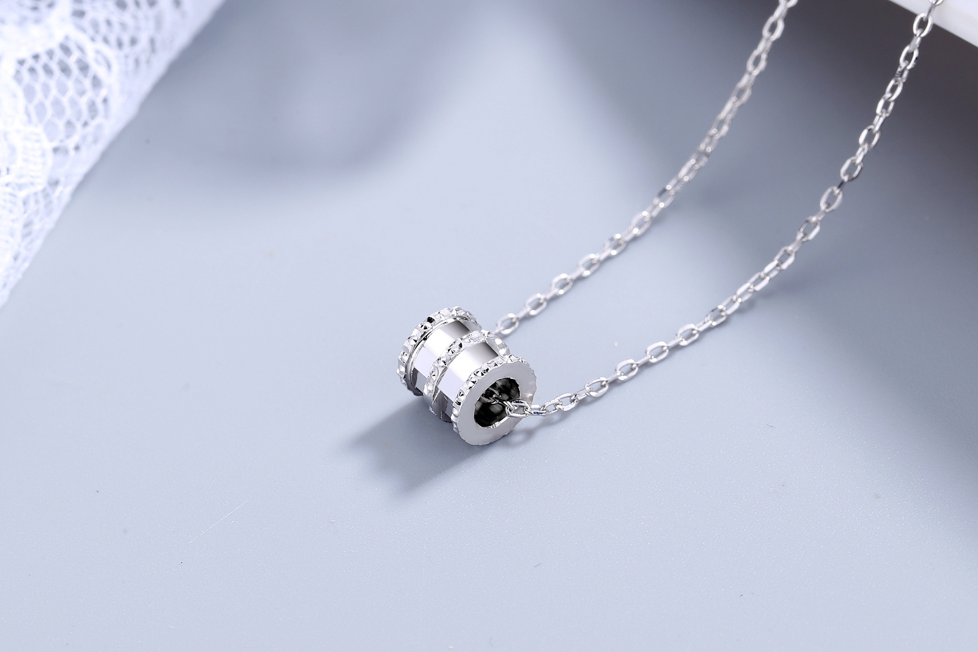 s925纯银抖音同款 项饰日韩 小蛮腰项链 锁骨链好运银项链饰品