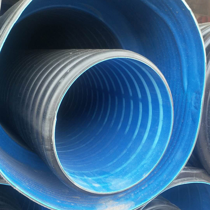 hdpe双壁波纹管 大口径地埋式排雨管市政排污排水管 pe双壁波纹管