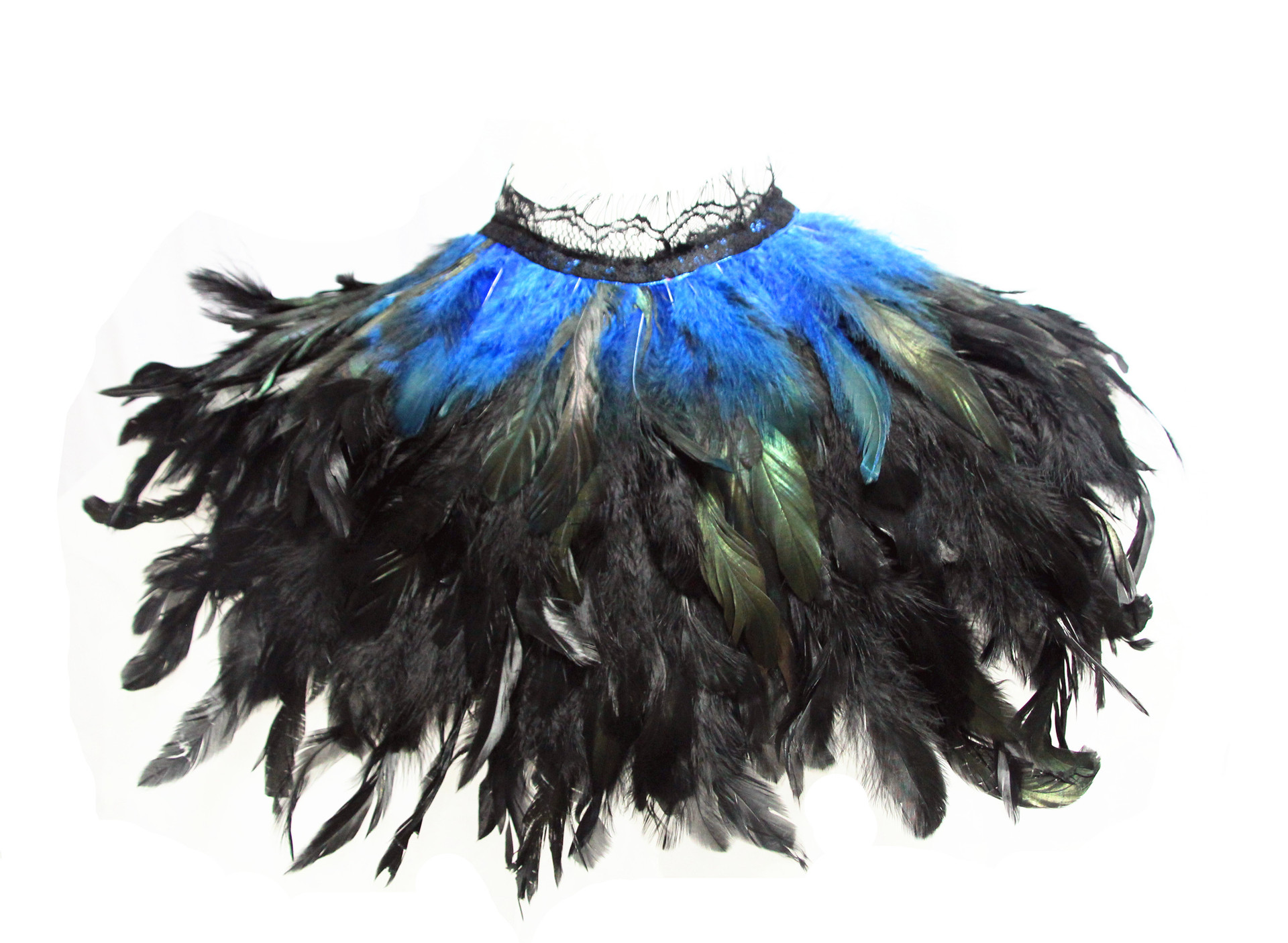 单身派对万圣节party加长羽毛披肩斗篷坎肩假领子3色可选