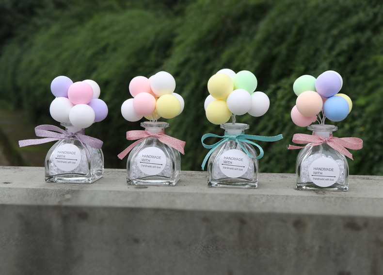 汽车告白气球香水摆件 经典马卡龙色系车载用品 网红代发