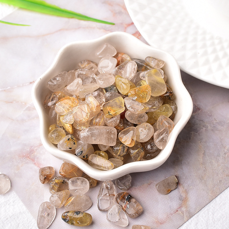 天然五行聚财水晶碎石消磁石五色石彩石摆件镇宅转运招财供佛促销
