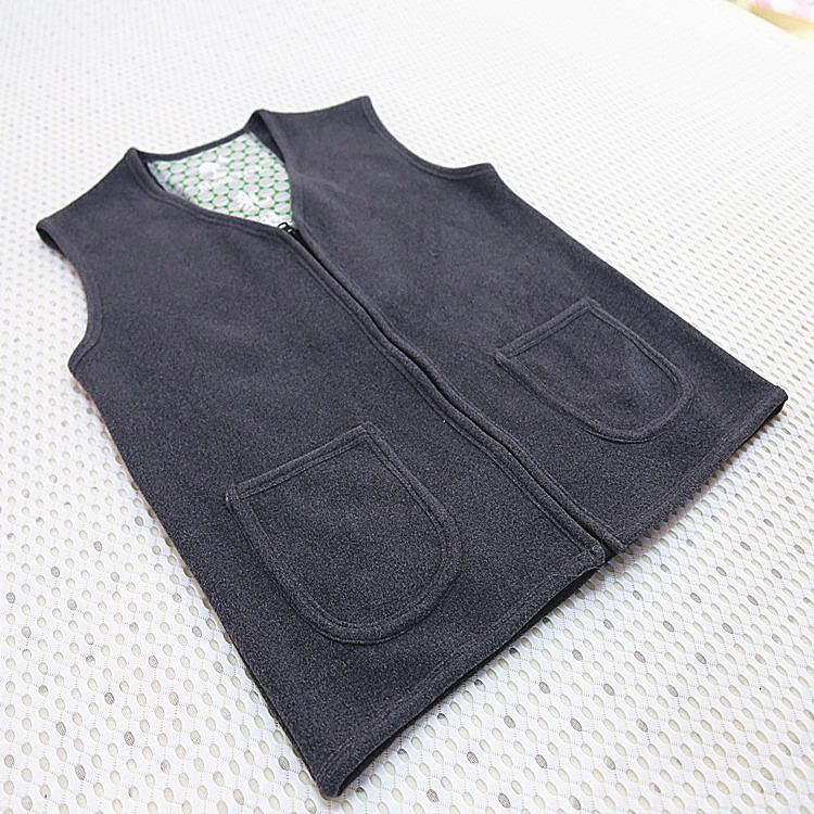 月亮树乳胶马甲批发v电磁纤维混纺坎肩老年托玛琳颜色乳胶坎肩