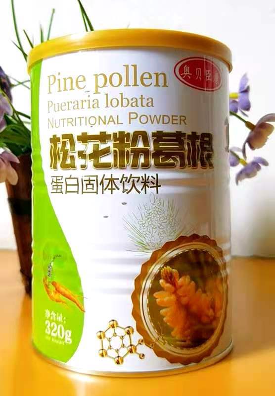 厂家直销奥贝臣康松花粉葛根蛋白粉320克适合团购旅销电商会销