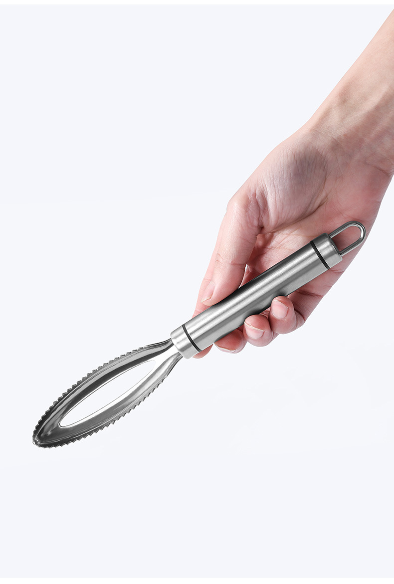 张小泉鱼鳞刨刮鳞器不锈钢刮鱼鳞去鱼鳞神器打鳞刷子家用工具鱼刀