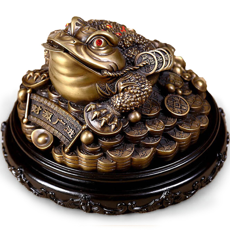 铜金蟾摆件招财三足蟾蜍纯铜金蝉店铺开业礼品家居客厅风水装饰品