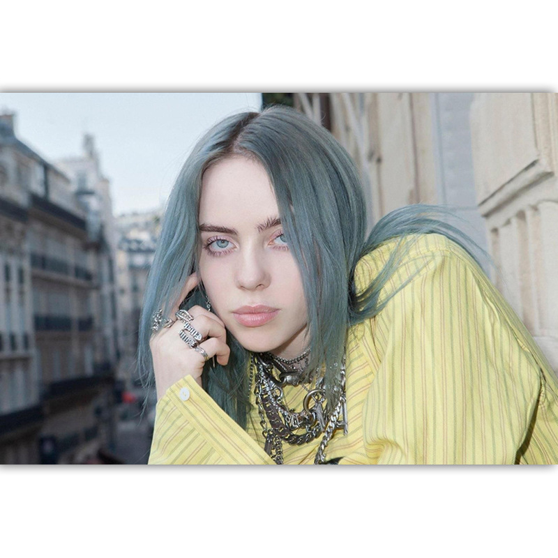 速卖通跨境billie eilish明星海报 碧梨个性欧美人物卧室客厅挂画