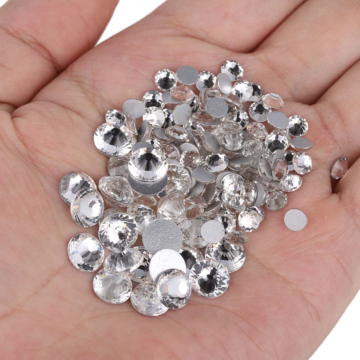 银底 白色平钻 水钻 diy美甲钻 服饰饰品手机壳鞋子diy贴钻
