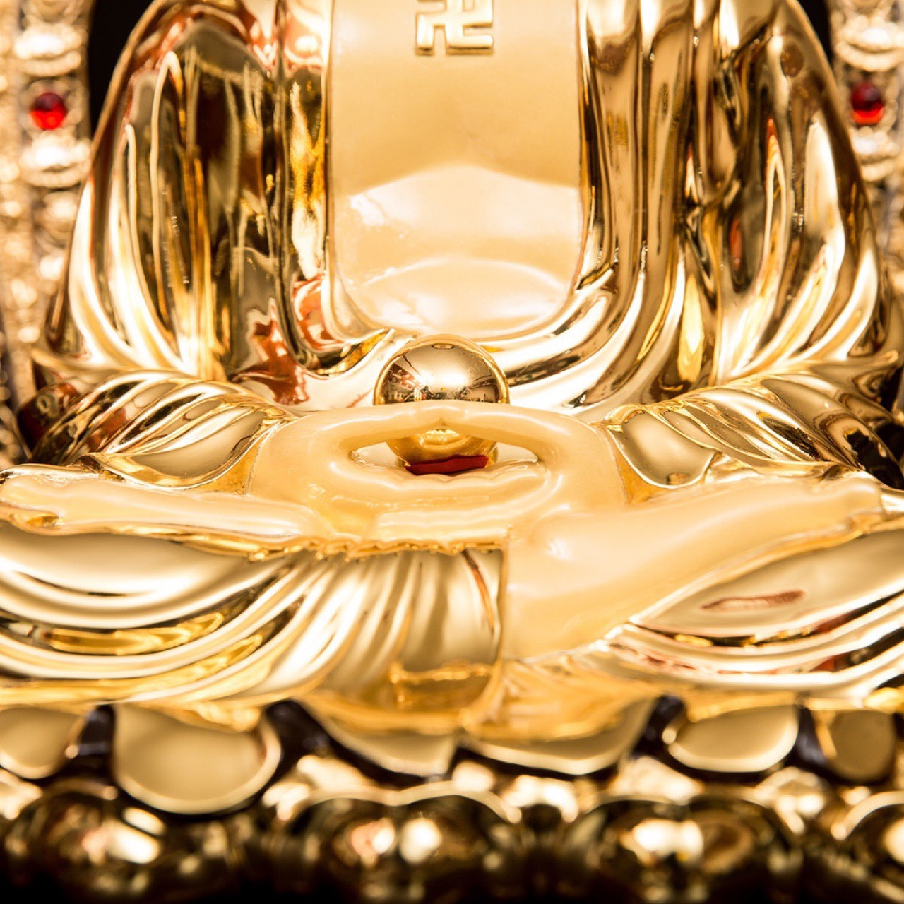 台湾盛凡铜鎏金佛像 sa40 释伽牟尼佛 鎏金 高54cm 佛教系列摆件