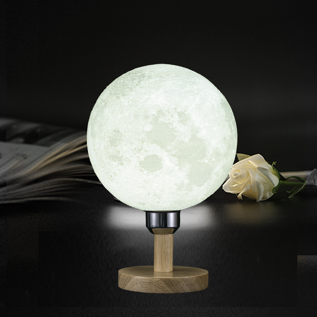 3d打印月球月亮led台灯卧室床头灯简约现代浪漫创意小女ins北欧美