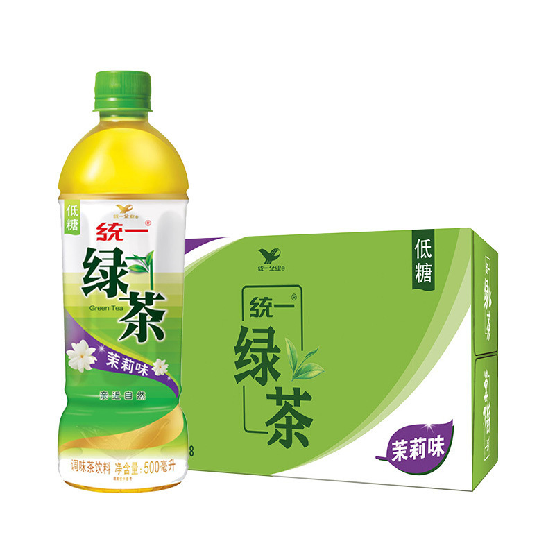 包邮统一绿茶500ml*15瓶/整箱 饮料茉莉味绿茶低糖饮料