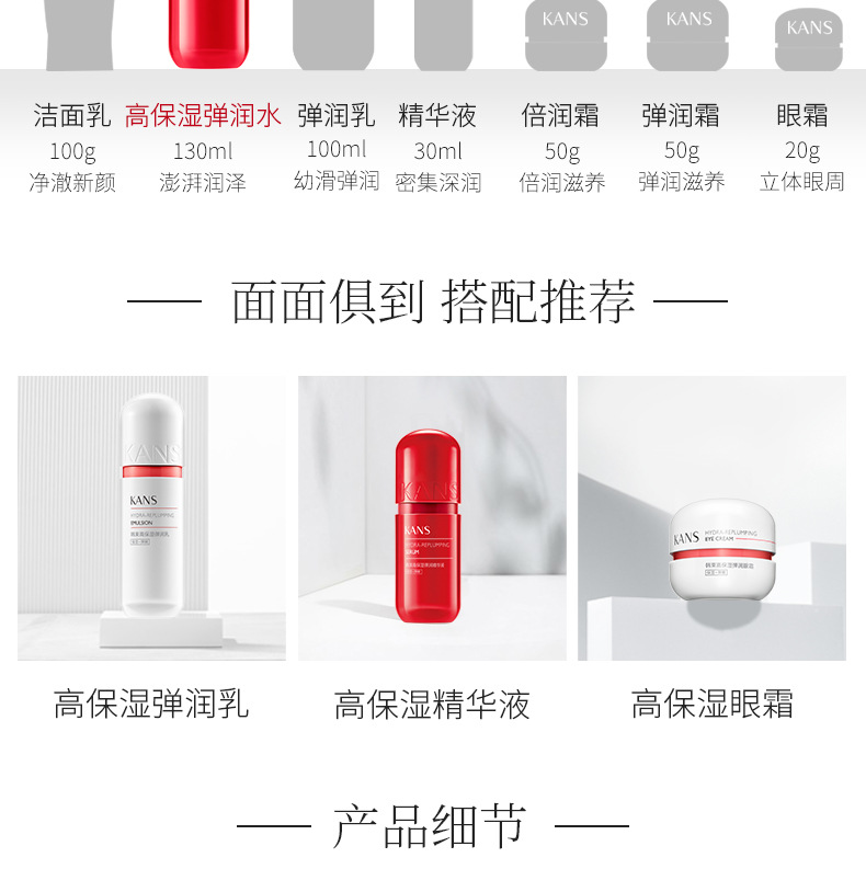 韩束红胶囊水高肌能保湿弹润爽肤补水护肤收缩毛孔保湿精华水正品