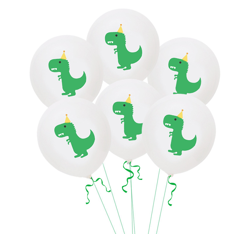 8克印花小恐龙生日装饰气球