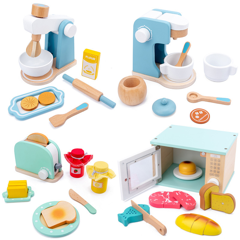 Children's Kitchen Toy Simulation Oven Juicer Coffee Machine Mixer Toy Birthday Gift Parent-Child Interaction