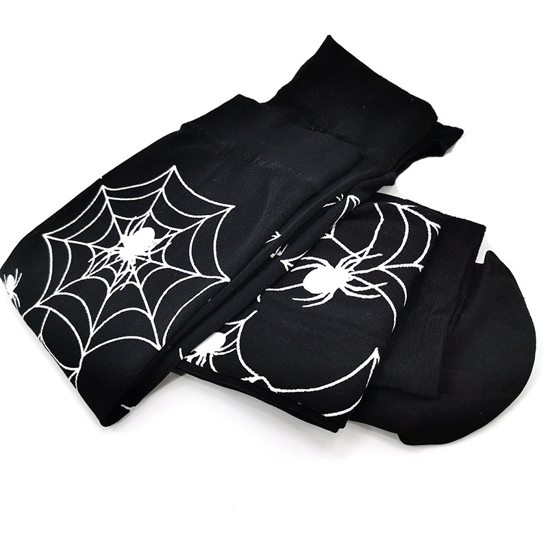 万圣节派对骨架蜘蛛网血印袖套袜子套装 万圣节袜子鬼节产品道具