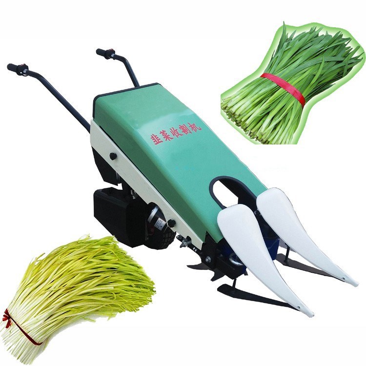 农用大棚韭菜收割机家用小型单行韭菜收获机手扶单行青菜割断机