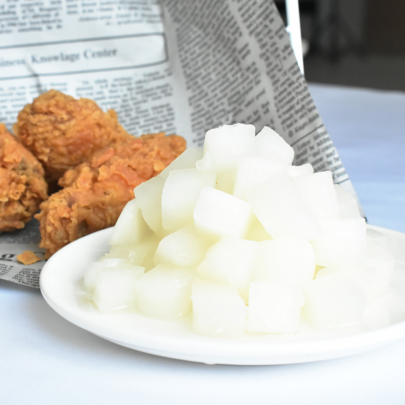 厂价10kg 白萝卜块 韩式酸爽腌白萝卜块 炸鸡萝卜块酸甜口 下饭菜