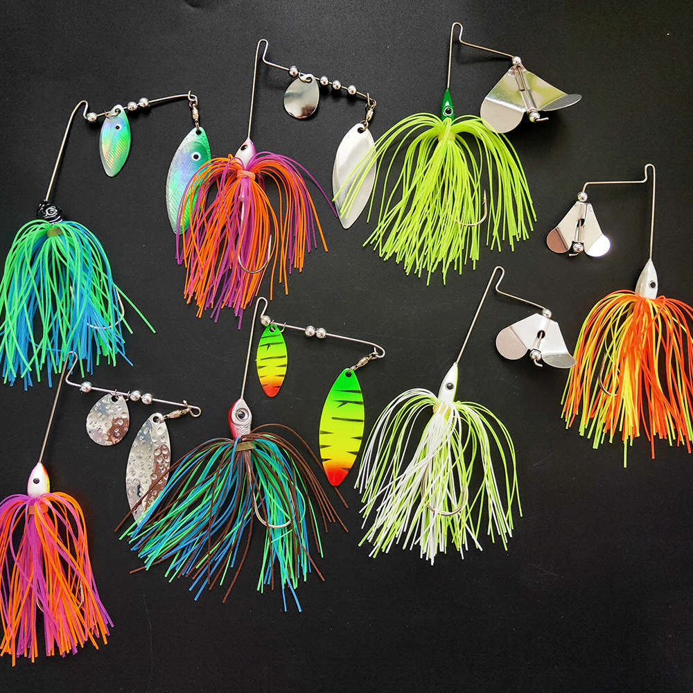 16g/20g胡须佬复合旋转亮片路亚饵 拖拉机铅头钩鱼饵spinnerbaits