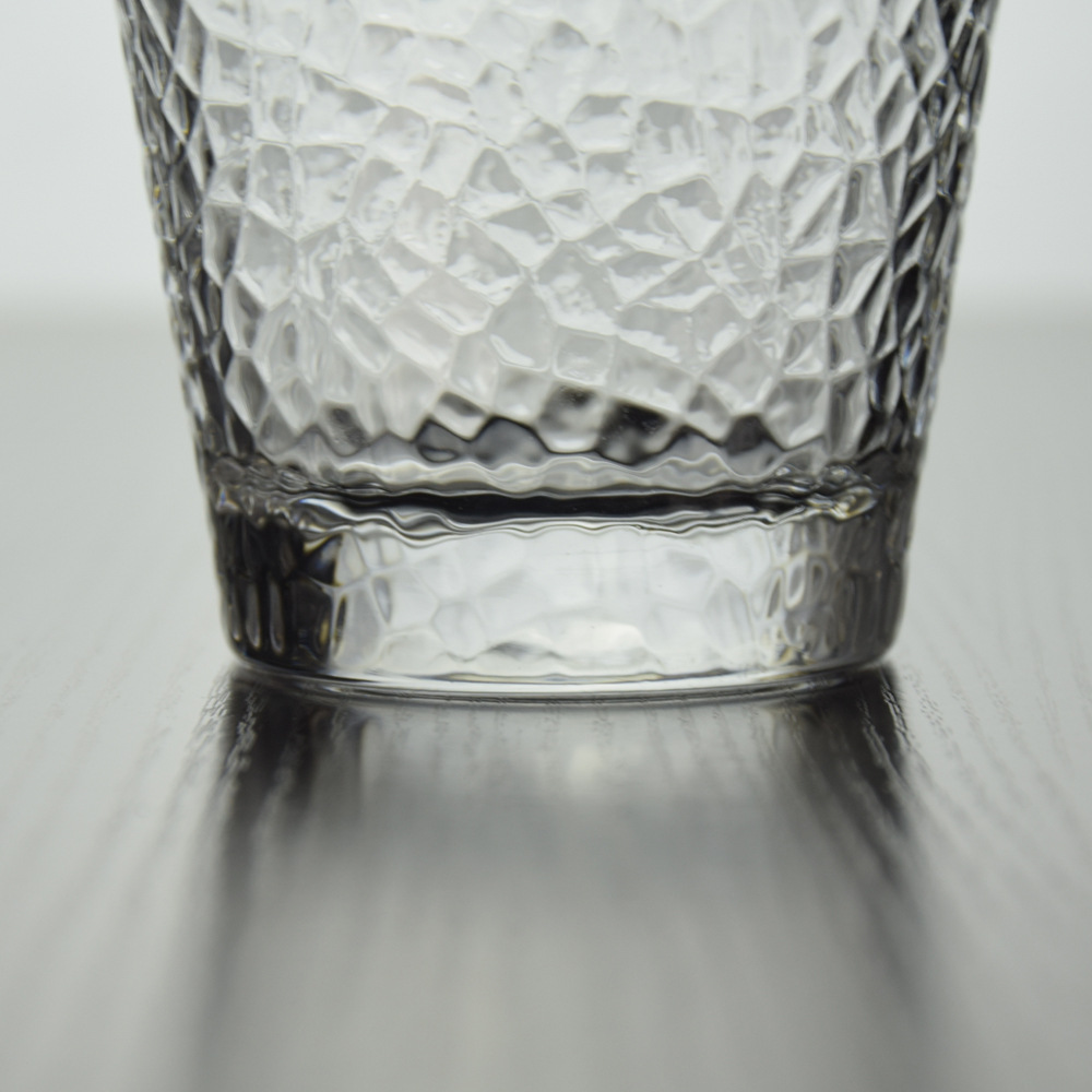 冰纹杯锤纹透明玻璃杯手工描金杯子威士忌洋酒杯加厚底