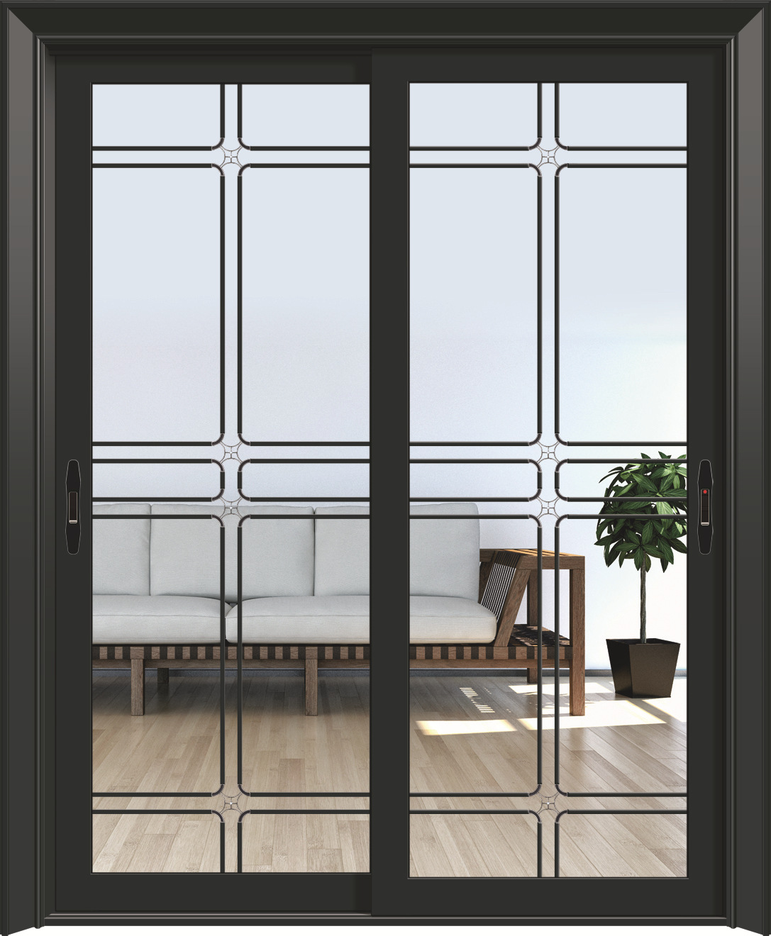 推拉开放式厨房移门 折叠门隔音门 极窄边铝合金推拉门