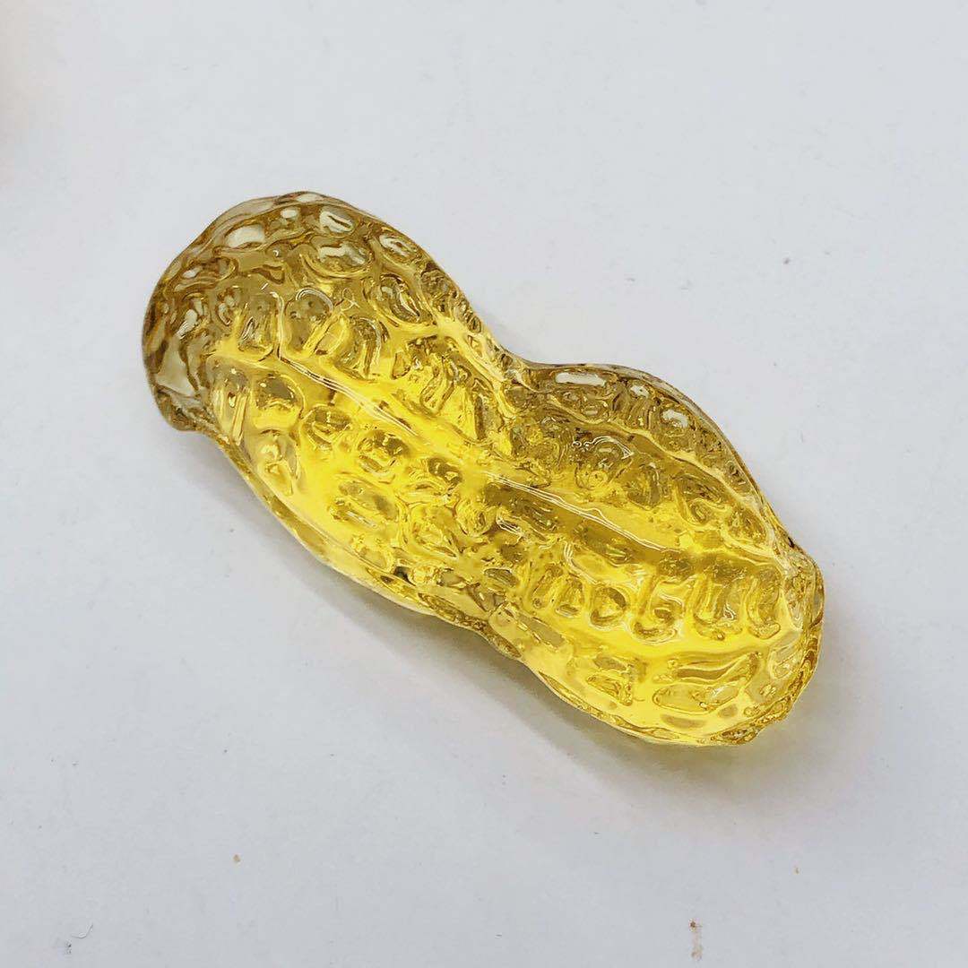 黄水晶花生婚庆吉祥礼品家居装饰工艺品小摆件