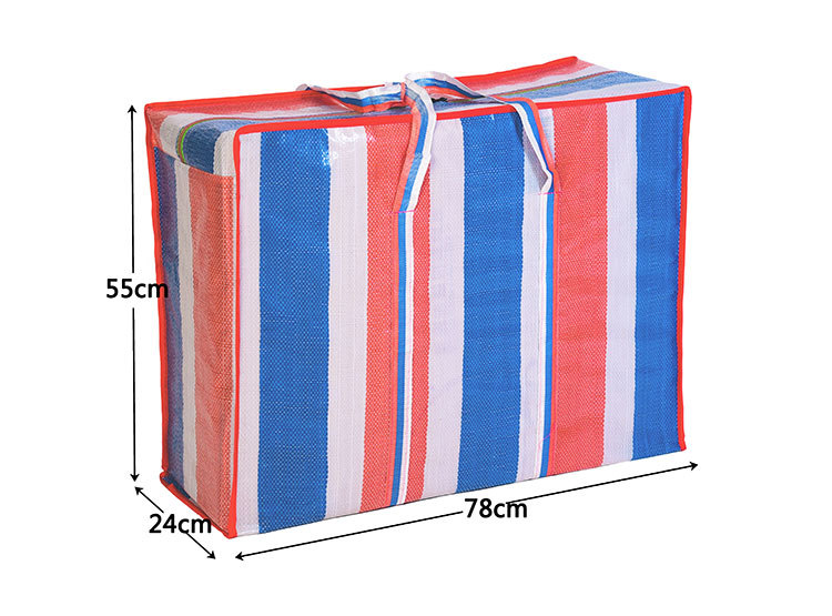 红白蓝袋防水编织袋手提拉链加厚特大行李袋搬家袋现货厂家直销