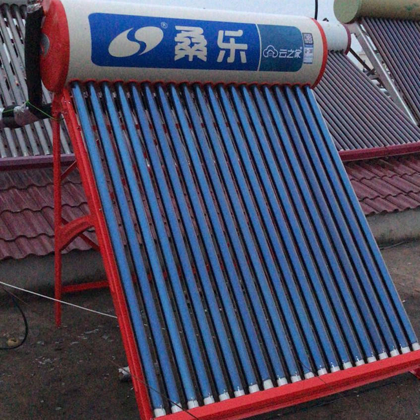 经营批发家用正品桑乐太阳能  加厚不锈钢内胆 新款储存式热水器