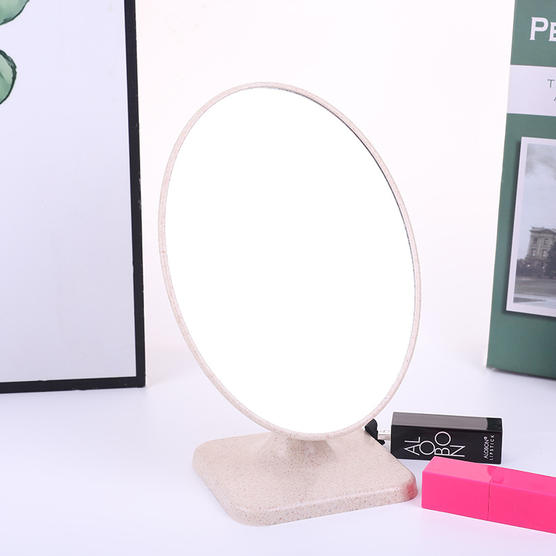 makeup mirror desktop simple desktop single-sided mirror oval assembled desktop vanity mirror desktop makeup mirror wholesale