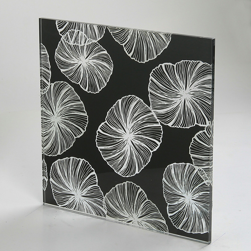 厂家直供3mm-19mm丝网印刷玻璃钢化夹胶装饰丝网印刷玻璃客户