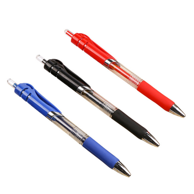 Supply K35 Push Type Gel Pen Red Black Blue 0.5mm Bullet Signature Pen