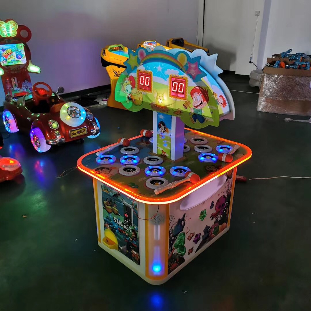 2020新款投币地鼠机单人双人儿童苹果打地鼠游艺机弹珠机