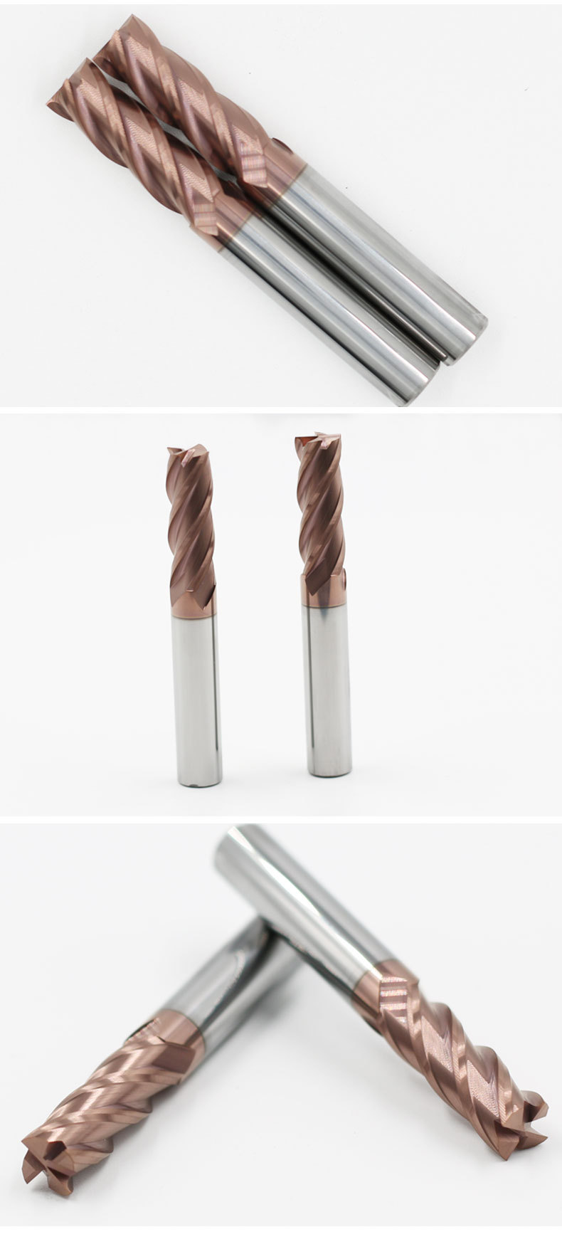 60度钨钢铣刀 4刃涂层钨钢立铣刀 60度整体硬质合金铣刀数控刀具