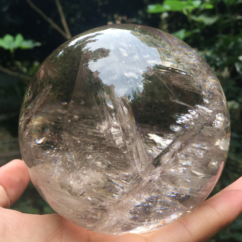 阿赛斯特莱天然茶水晶球烟水晶球消融空间负面能量