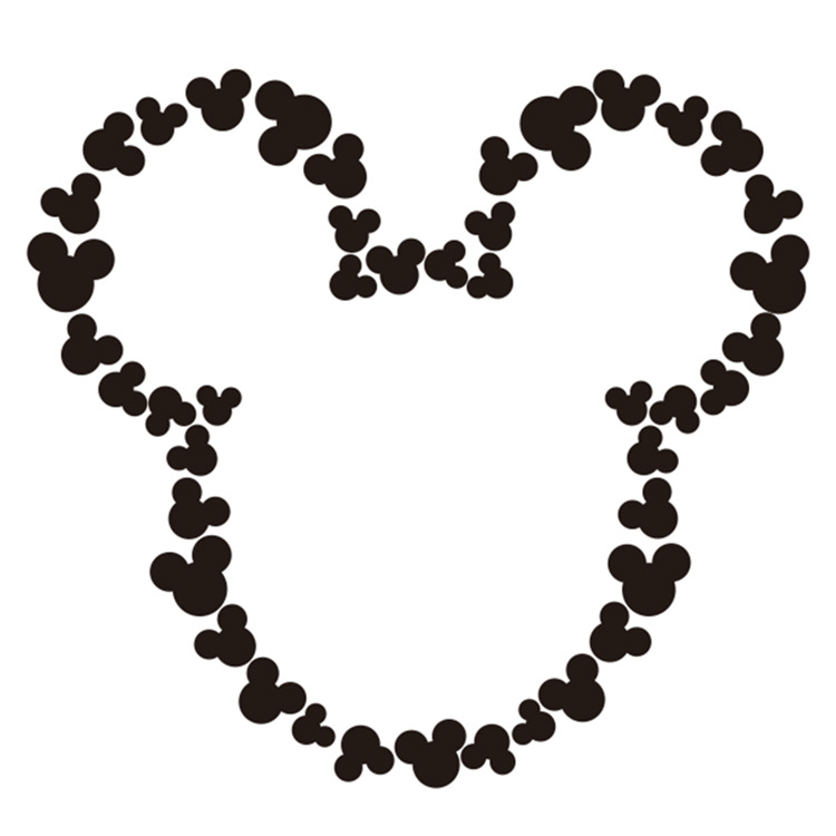 汽车贴纸图片 新款 欧美热卖 反光汽车车贴 米奇头像贴纸