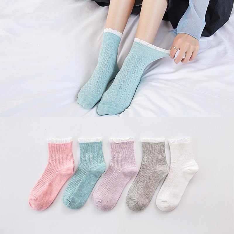 confinement socks spring and autumn tube socks double needle pregnant women‘s cotton socks loose fitting not feel tight with feet maternity socks sweat-absorbent breathable women‘s socks