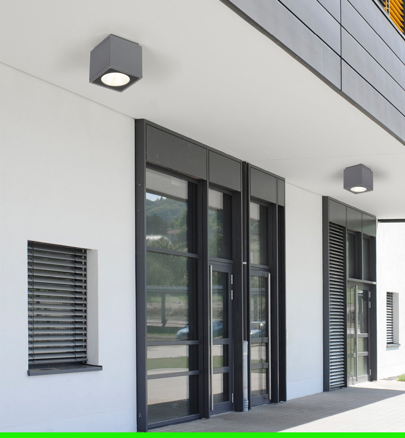 防水明装筒灯防水明装射灯户外方形筒灯防水吸顶灯防水灯室外射灯