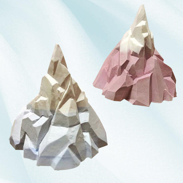 diy烘焙巧克力模 单个立体冰山雪山硅胶慕斯蛋糕模具冰淇淋蜡烛模