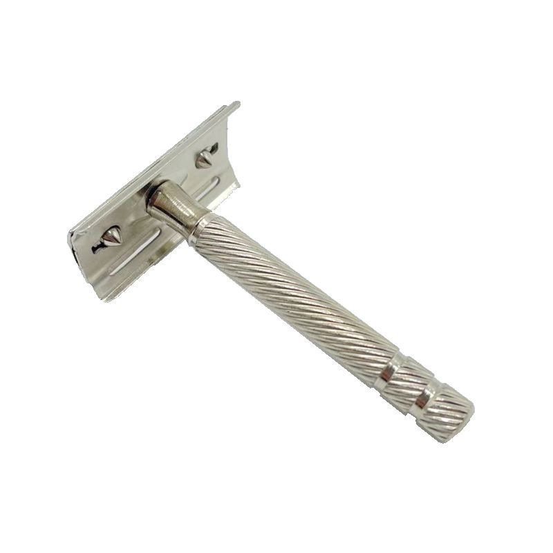 神鹰老式双面剃须刀架铝盒装刮脸刀男士不锈钢老式手动刮胡刀架