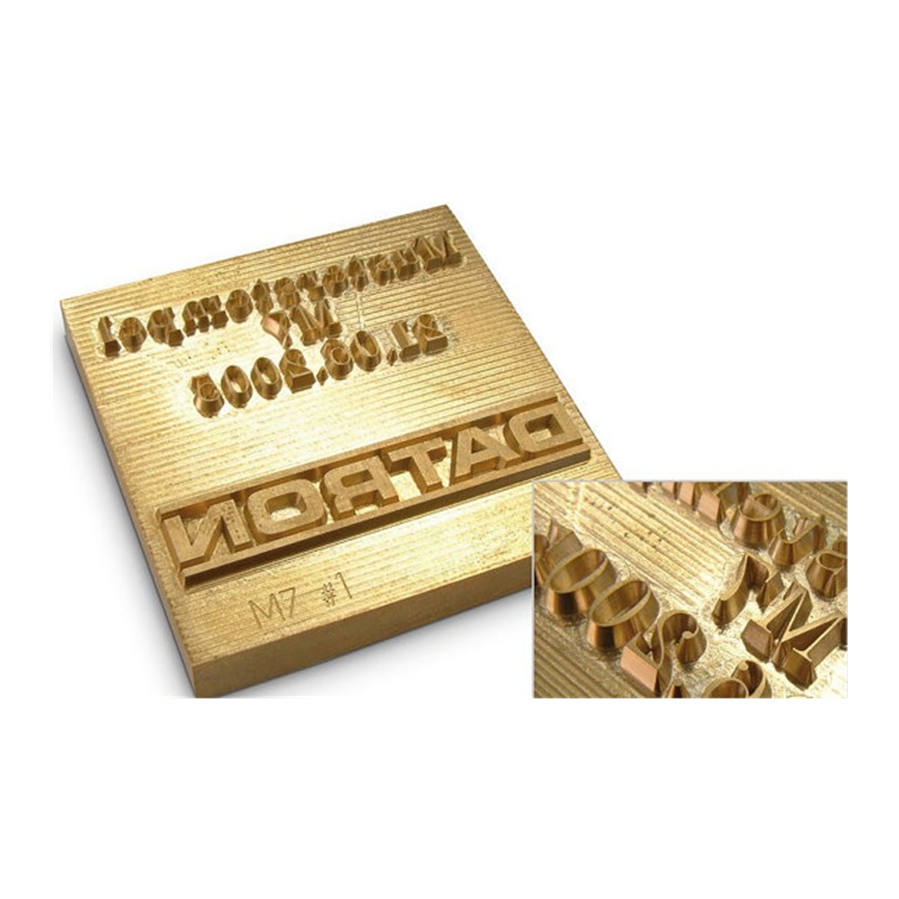 定制商品logo铜模烙印模cnc加工雕刻烫金版热压皮革压印高频模具