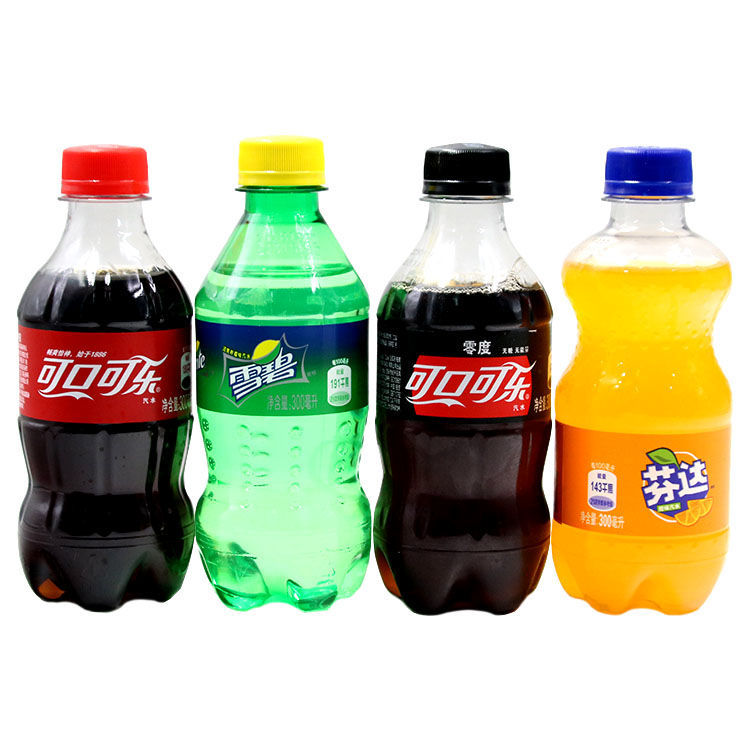 可口可乐雪碧芬达300ml*24瓶包邮混合碳酸饮料橙味汽水迷你餐饮