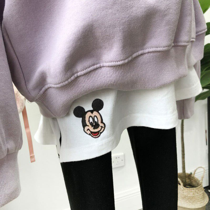 半身裙秋冬女卫衣叠穿打底神器2020年新款时尚印花屁帘子内搭下摆