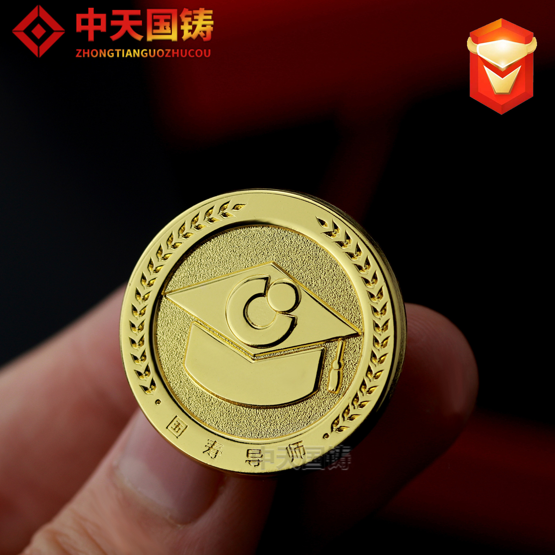 厂家定制金属烤漆徽章金色人寿导师国寿胸章平安保险公司胸针订做