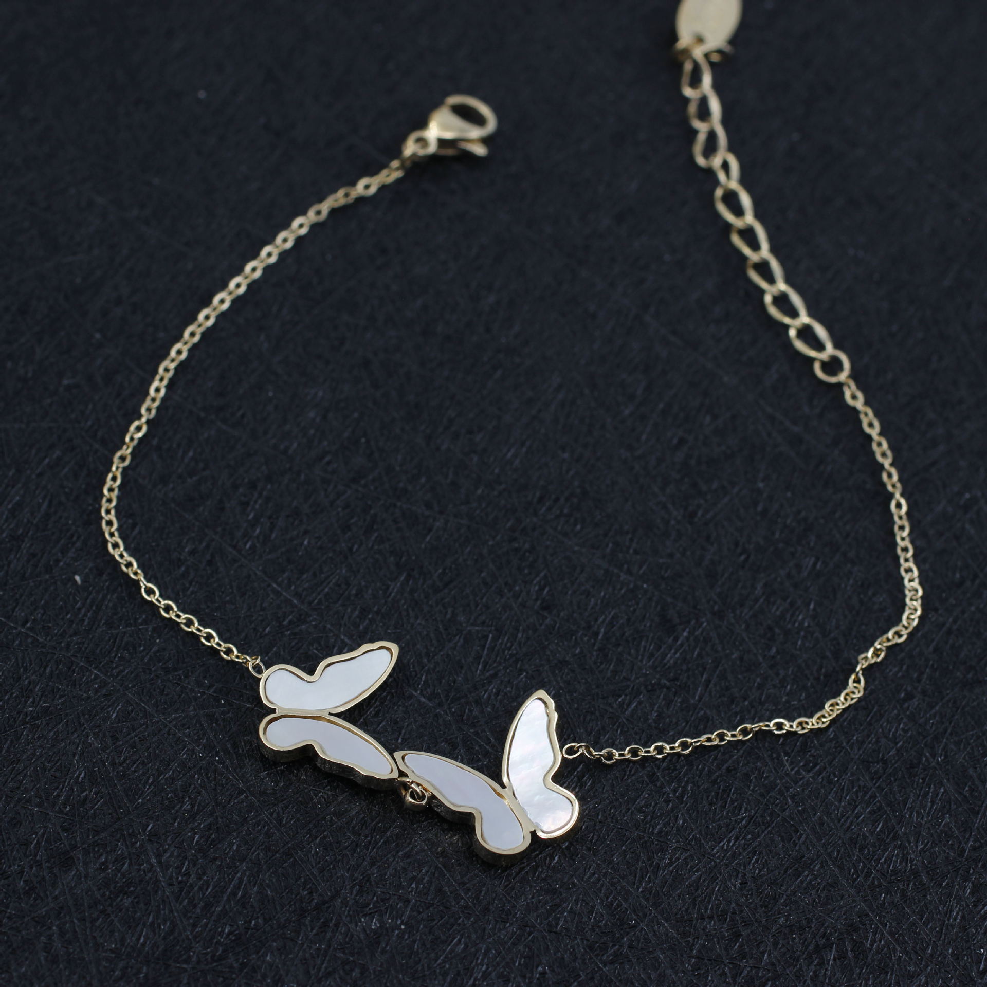 新款钛钢不褪色颈饰饰品气质简约小清新锁骨链蝴蝶项链女