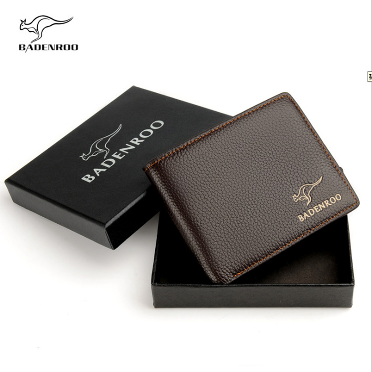 Quality Men's Bag Short Chic Wallet PU Leather Men's Wallet Business Multi-Card-Slot Coin Purse Card Holder One Piece Dropshipping