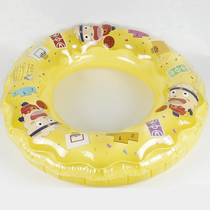 厂家批发卡通加厚儿童游泳圈 pvc充气圆形游泳救生圈