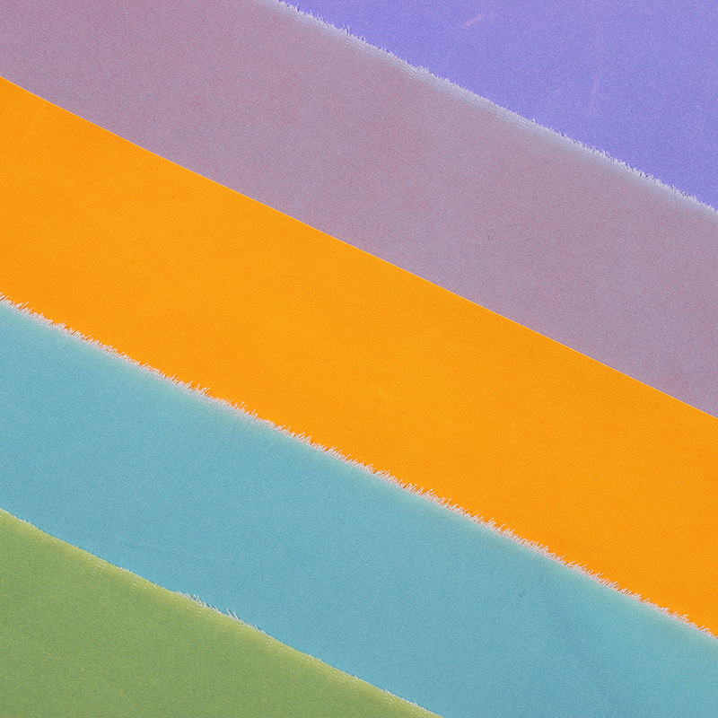 现货温感变色斜纹桃皮绒感温遇水变色泳装裤布料沙滩裤涤纶面料