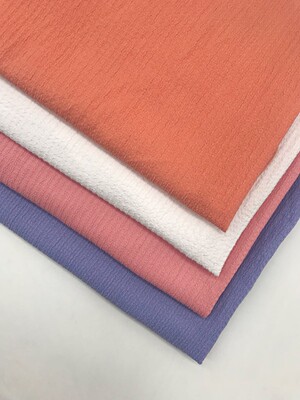 经编涤纶弹力绉布