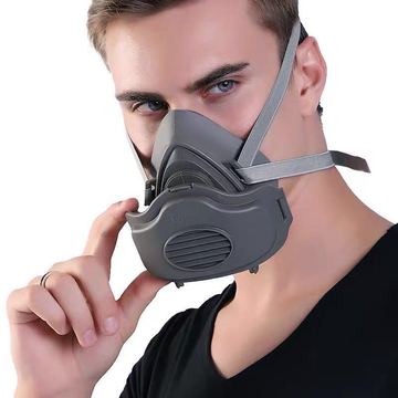 3200防尘口罩面具工业粉尘煤矿打磨装修可清洗灰尘男橡胶车间面罩