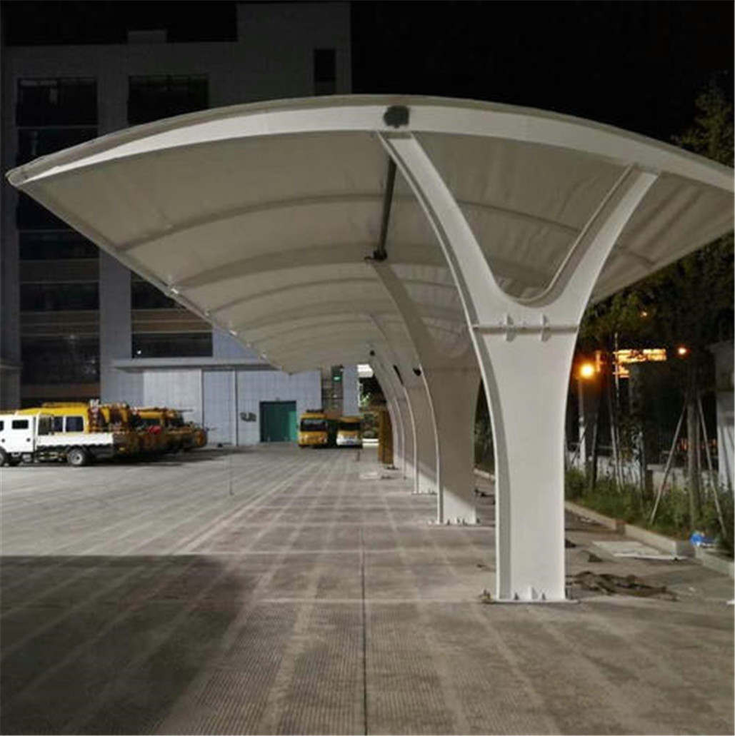 设计安装自行车棚膜结构学校工厂自行车棚膜结构制作